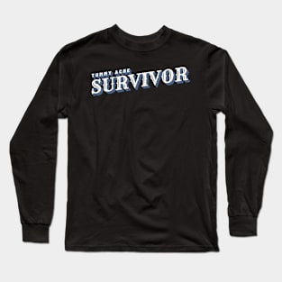 Tummy Ache Survivor - Vintage Typography Style Long Sleeve T-Shirt